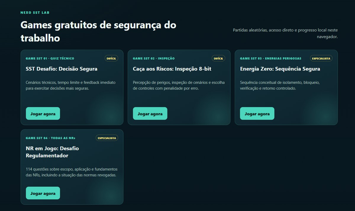 Prévia dos quatro games SST do NEXO Forge